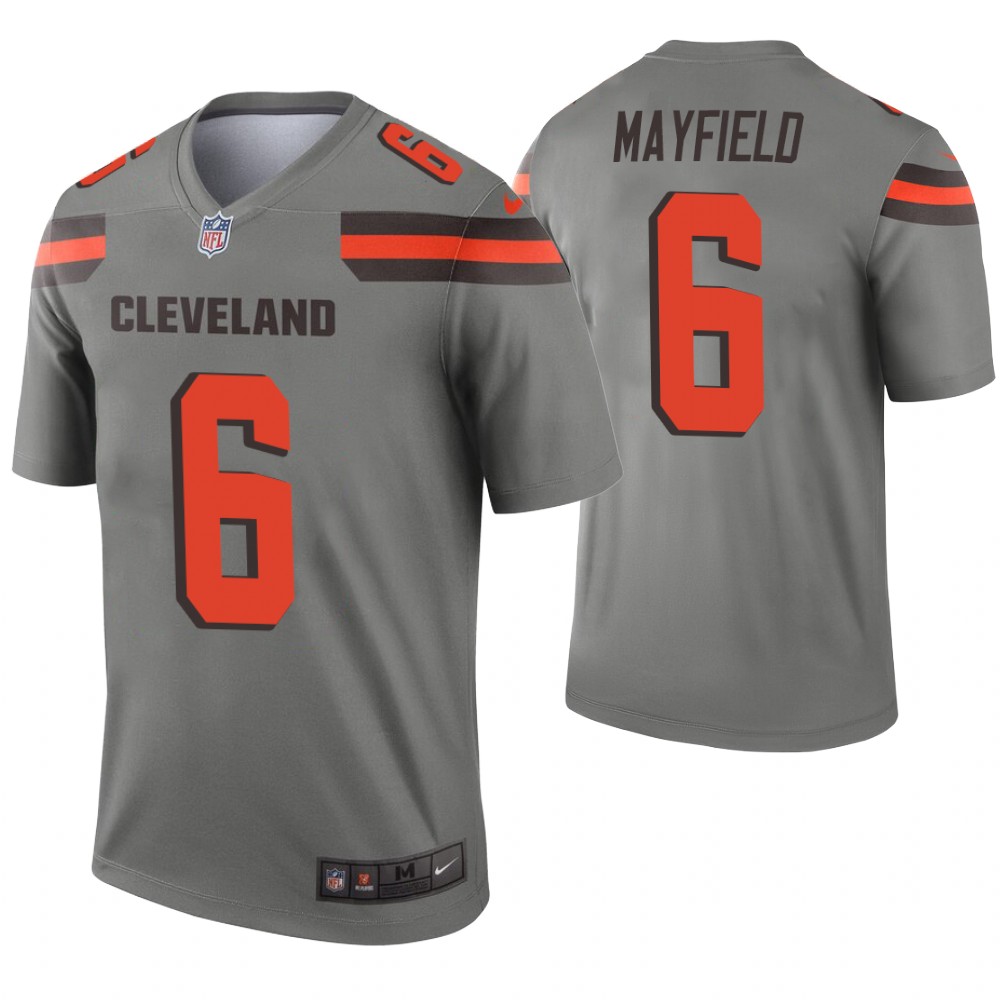 Youth Cleveland Browns #6 Mayfield Grey Nike Vapor Untouchable Limited NFL Jersey